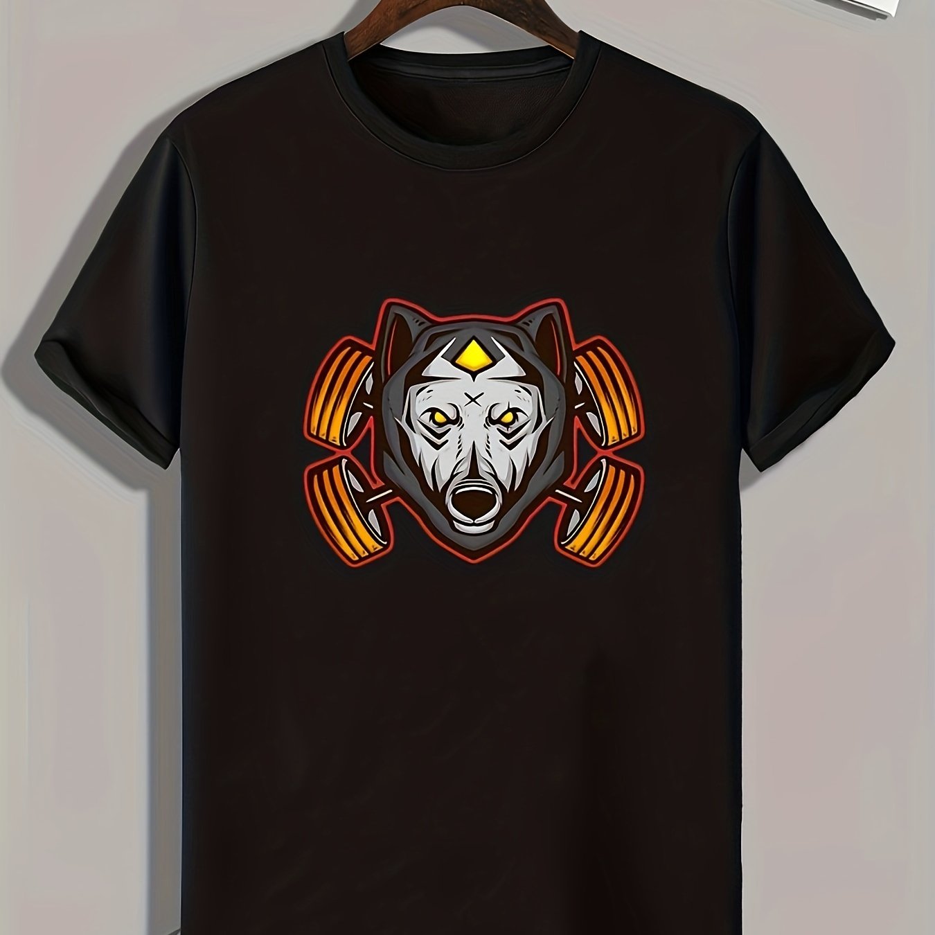 Animal Head Print Men's Graphic T shirt Casual Comfy Tees For Summer
