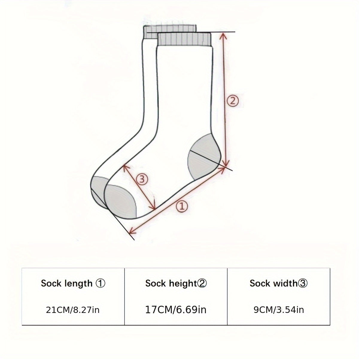 5 Pairs Men's Winter Wool Crew Socks for Snow Boots
