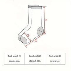5 Pairs Men's Winter Wool Crew Socks for Snow Boots