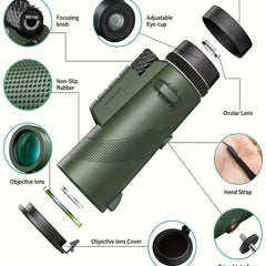 HD Handheld Monocular Telescope for Bird Watching Hiking