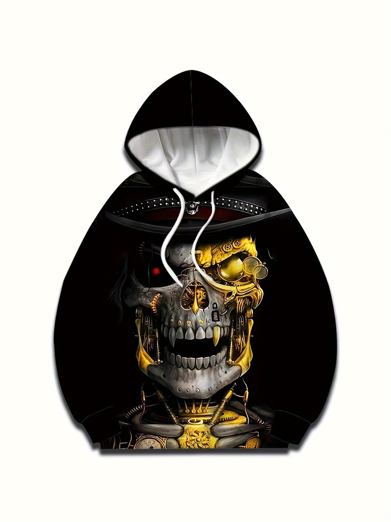 Skull 3D Print Hoodie Men Graphic Pullover Loose Hooded Autumn Winter