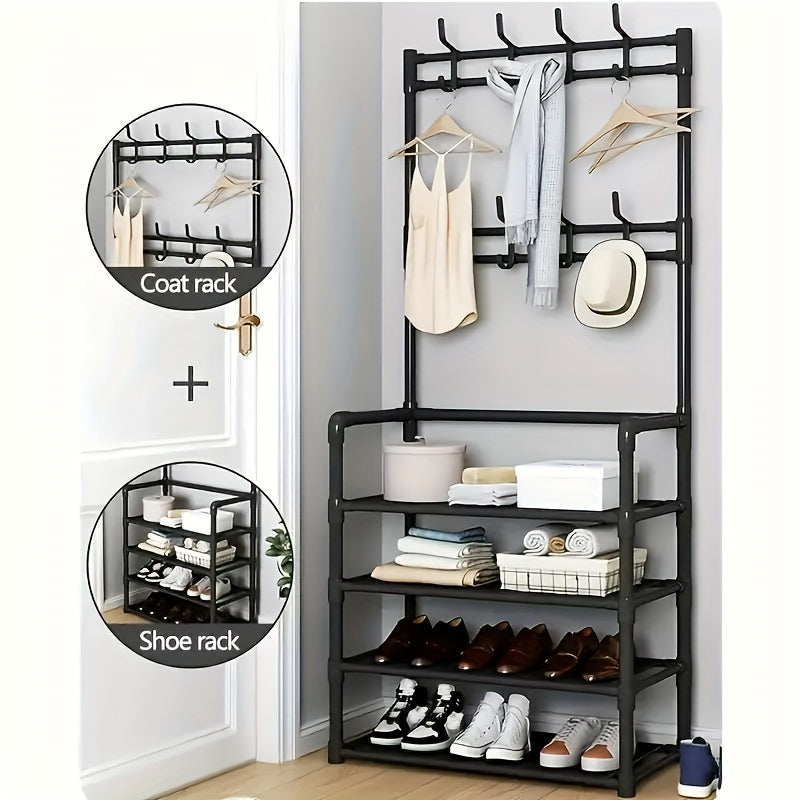 Floor Standing Storage Shoe Rack Shoe And Hat Rack Storage Rack Coat Rack
