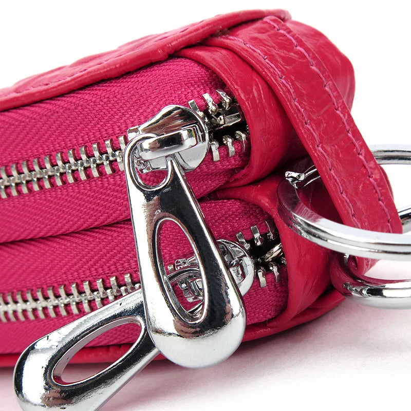Small Leather Key Wallets for Men Women