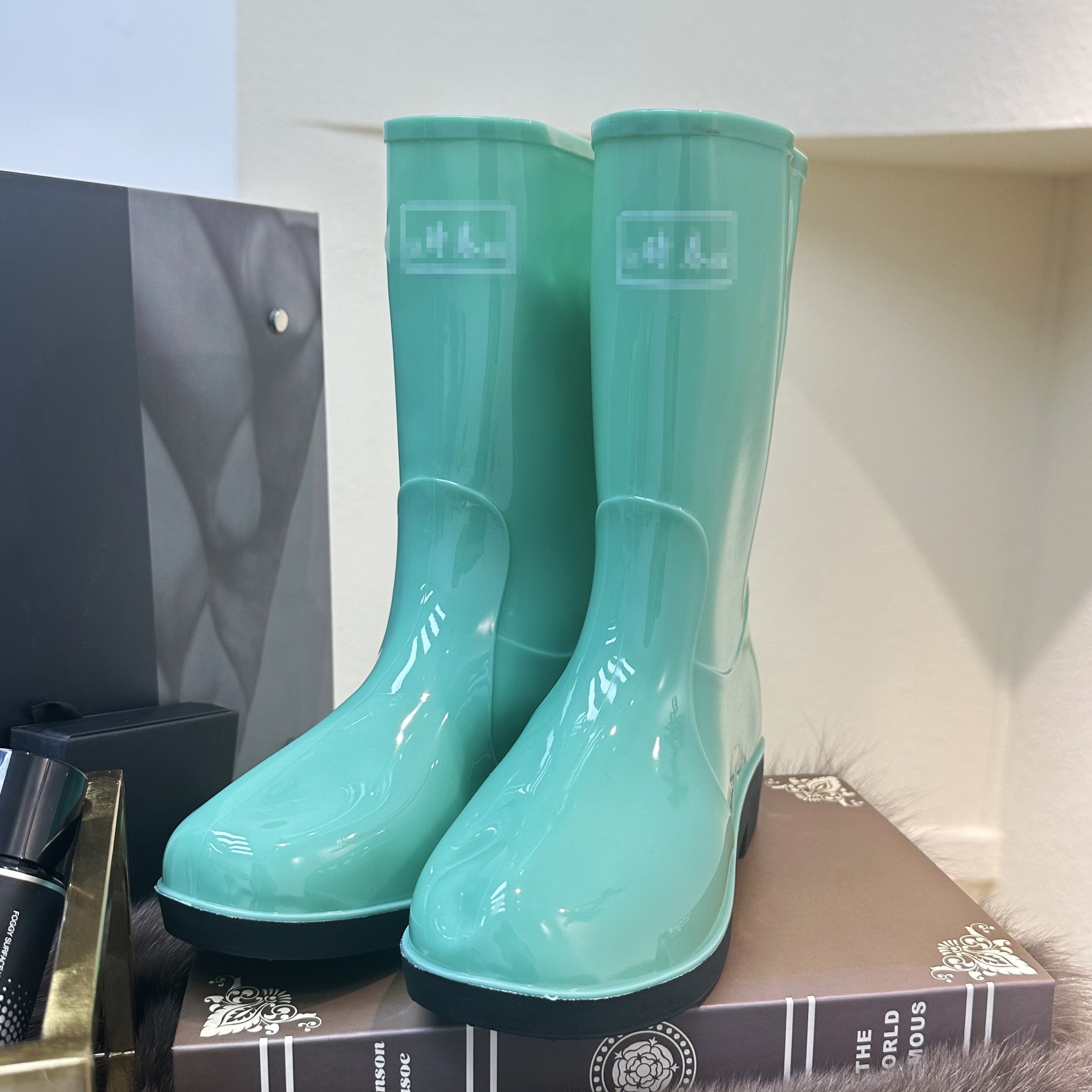 Women's Waterproof High Top Rain Boots Comfortable Non-slip Outdoor Boots