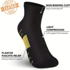 Breathable Copper Compression Socks for Ankle Plantar Support