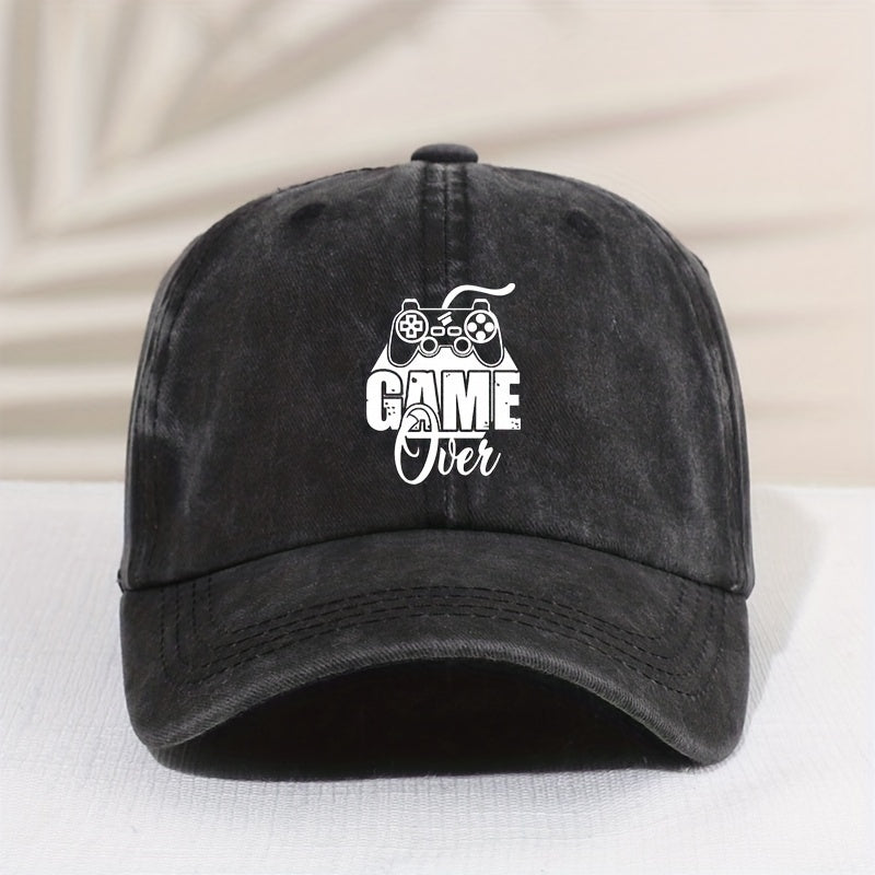Casual Vintage Game Console Distressed Cap Sun Protection