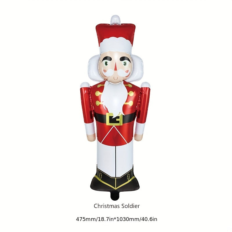 Christmas Soldier Tree Santa Claus Bell Snowman Gift Balloons