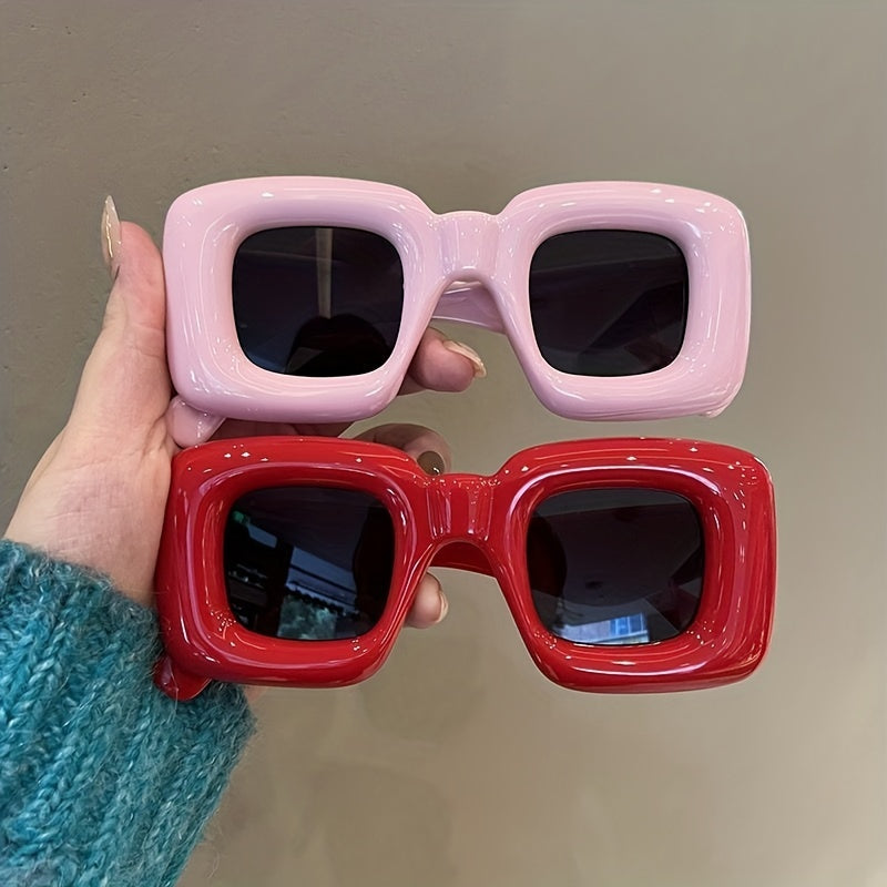 Big Square Sunglasses Inflatable Funny Y2K Sun Glasses Oversized Shades