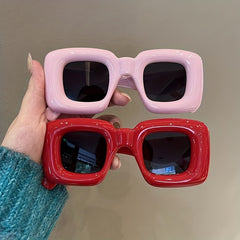 Big Square Sunglasses Inflatable Funny Y2K Sun Glasses Oversized Shades