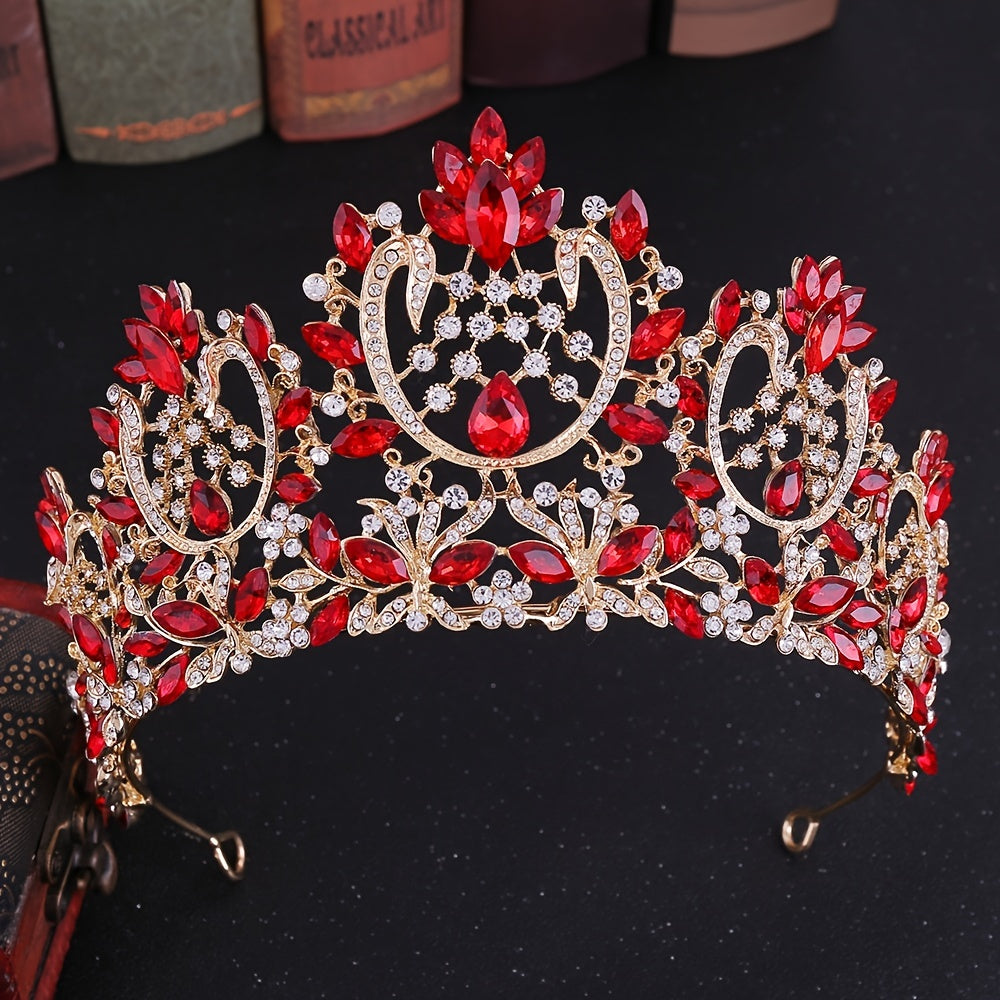Baroque Rhinestone Crown Bridal Wedding Hairband Headband