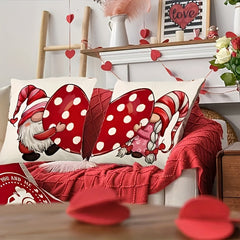 4pcs Linen Printed Sofa Cushion Pillowcase Living Room Backrest Pillow