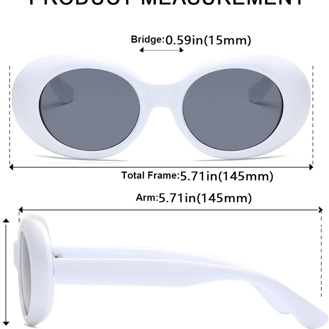 Oval Thick Frame Sunglasses Y2k Oval Sunglasses Round Lens Clout Glasses Goggles