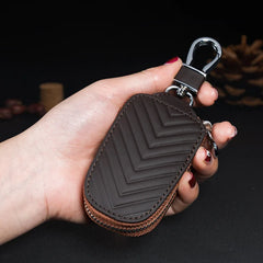Men Small Leather Key Wallet for Car