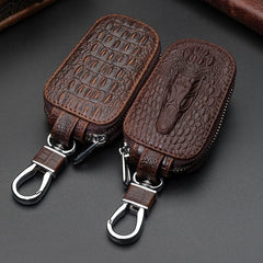 Men's Small Leather Key Wallet for Car