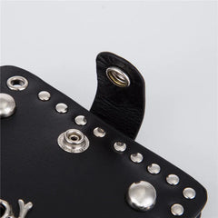 Hot Men Rivet Short Money Clips Male Punk Skull Clutch Wallet