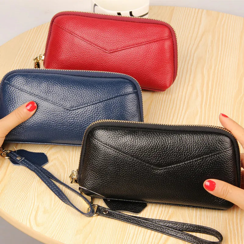 Women Leather Clutch Purse Cell Phone Bag Lady Wallet