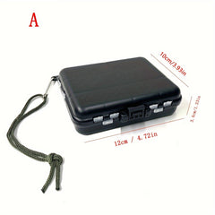1pc Fishing Access. Storage Box Lanyard Multi-use Plastic Tackle Box