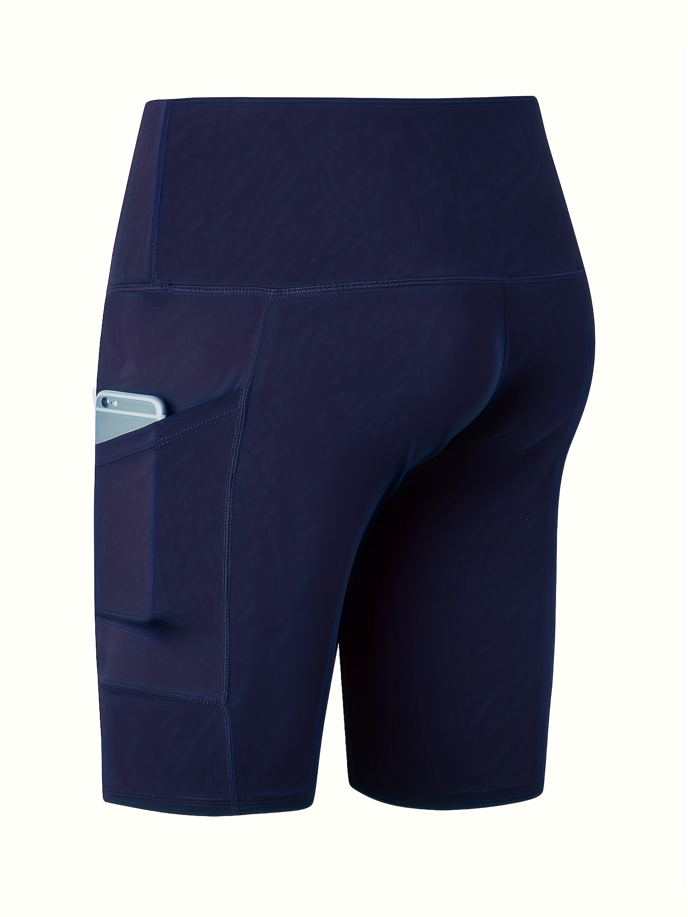 High Waist Yoga Shorts With Pocket Quick Dry Tight Stretch Fitness Shorts