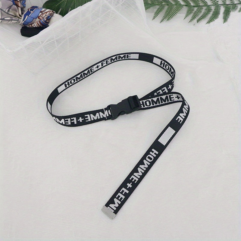 Kids Letter Pattern Buckle Belt - School Performance Accessory