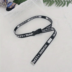 Kids Letter Pattern Buckle Belt - School Performance Accessory