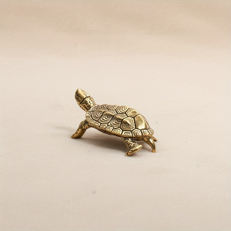 Brass Snapping Turtle Desktop Ornament