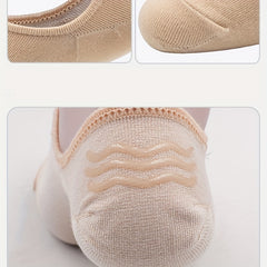 Thin Breathable Casual Socks Anti-slip No Show High Socks with Heel Gripper