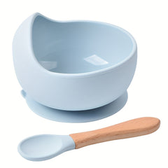 Silicone Baby Feeding Set with Suction Bowls and Spoons