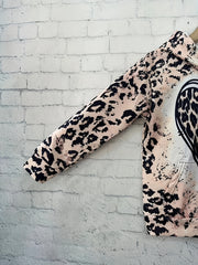 Leopard Print Hoodies Girls Comfy Hooded Pullover Kids Clothes