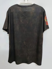 Devil Pattern T-shirt Men's Casual Street Style Round Neck Tee Shirt