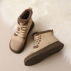 Women's Plush Snow Boots Retro Warm Ankle Boots