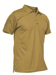 Sun Block Solid Golf Shirt Men's V Neck Pullover T Shirt Short Sleeve