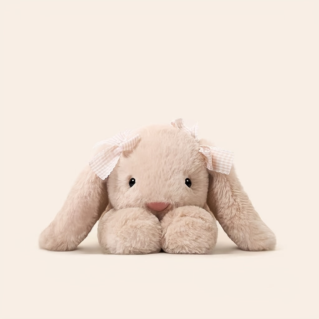 Cute Bunny Rabbit Doll with Expressive Eyes & Pink Ears
