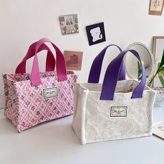 Floral Lunch Box Bag Lace Storage Bag Mommy Bag