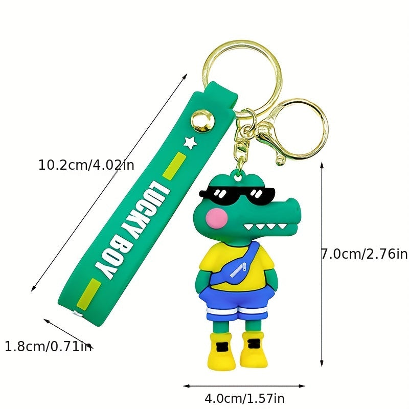 Crocodile Keychain Cartoon Car Keychain School Bag Pendant Gift
