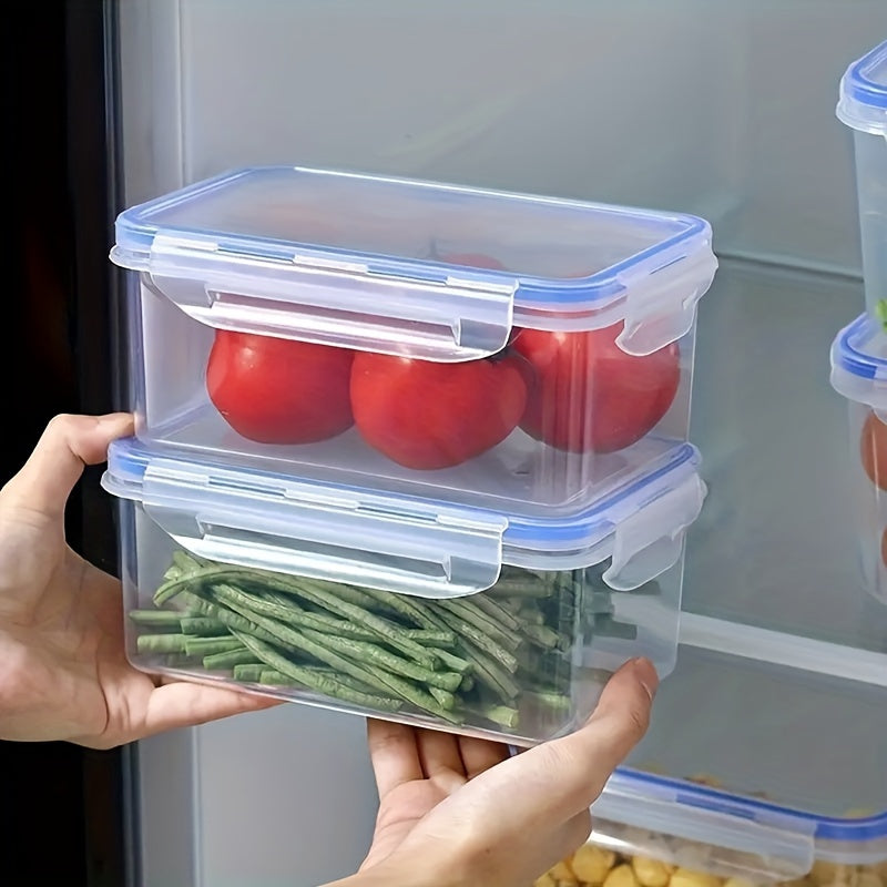 4pcs Kitchen Refrigerator Fresh Keeping Box Microwave Resistant Plastic