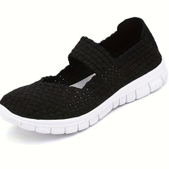 Women's Braided Walking Shoes Comfortable Slip On Casual Sock Shoes