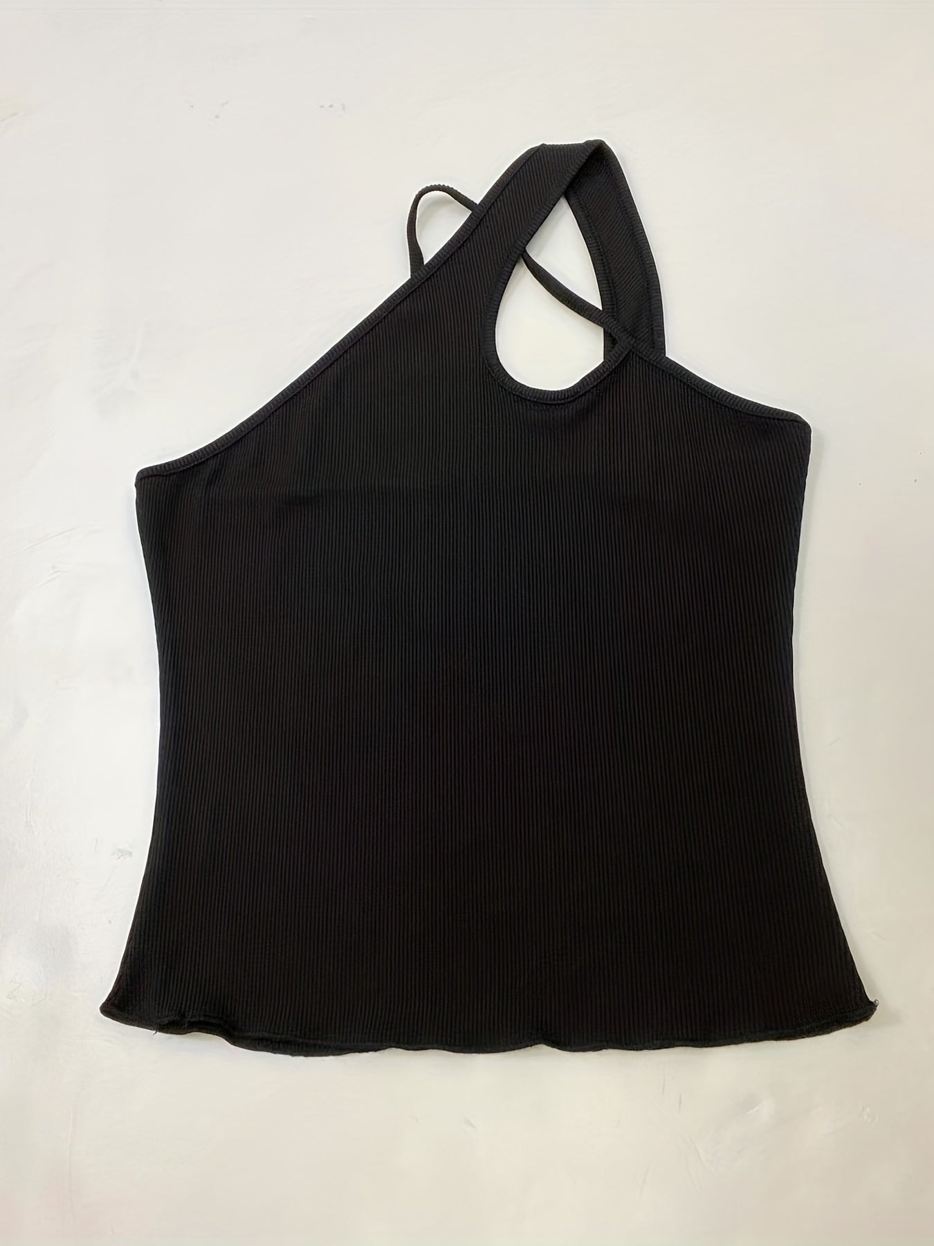 Sexy Asymmetrical Criss Cross Sleeveless Top