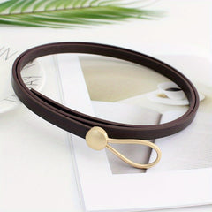 Women's Thin PU Leather Knot Belt Casual Dress Pants Coat Belts