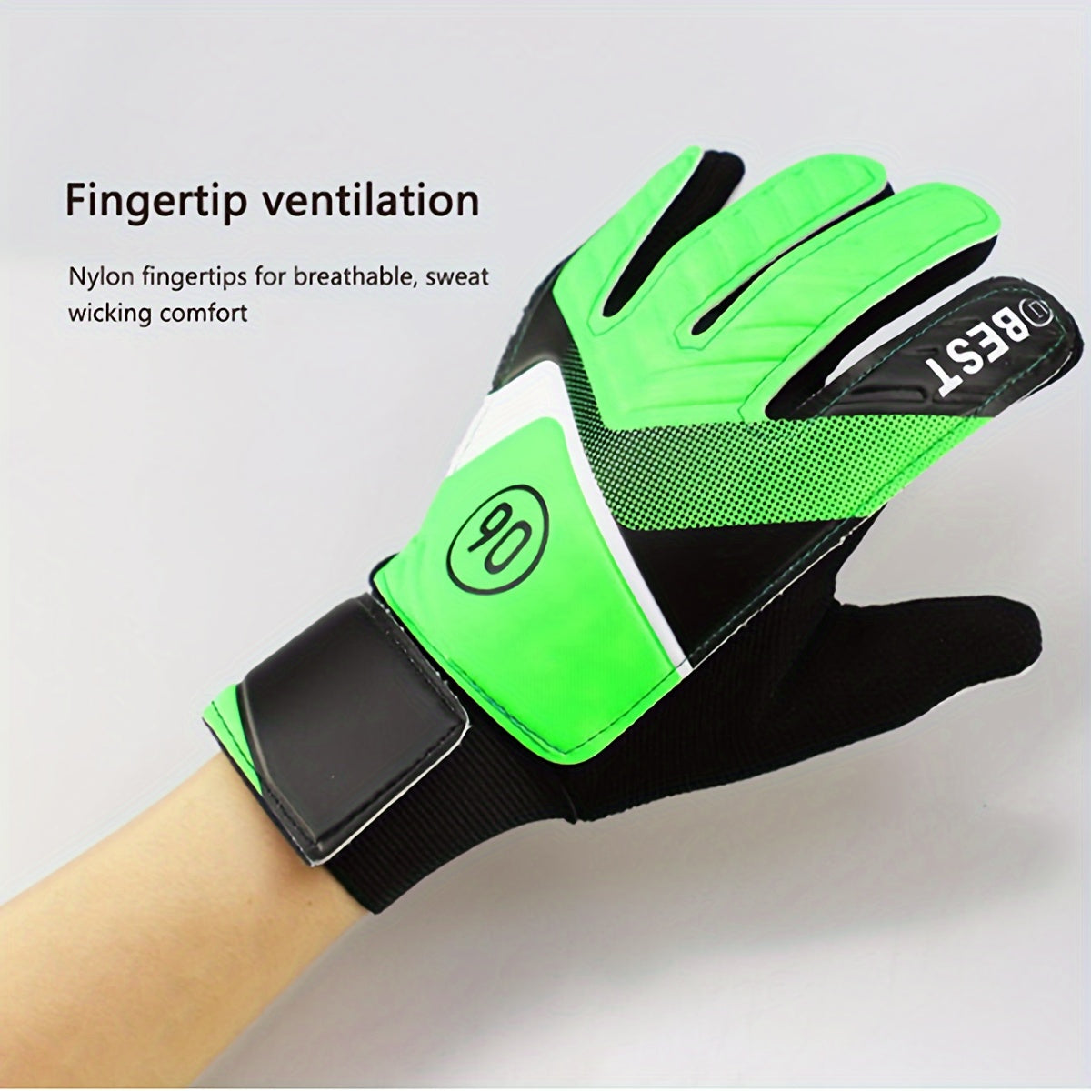 2pcs Football Goalkeeper Gloves Full Finger Hand Protection