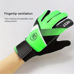 2pcs Football Goalkeeper Gloves Full Finger Hand Protection