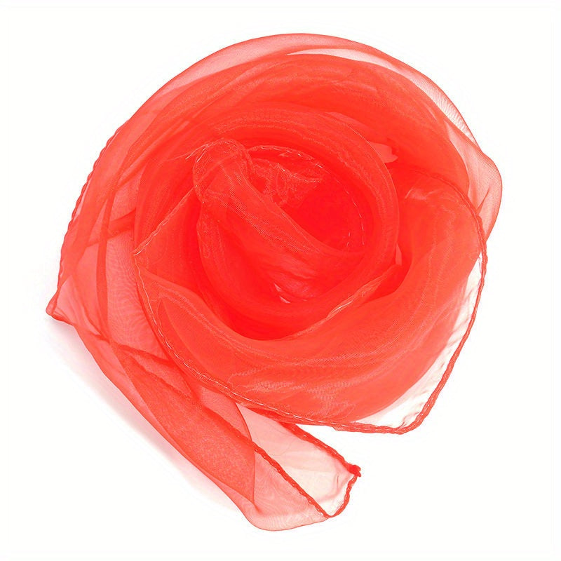 Candy Square Scarf Gauze Neckerchief Thin Breathable Silk Scarves