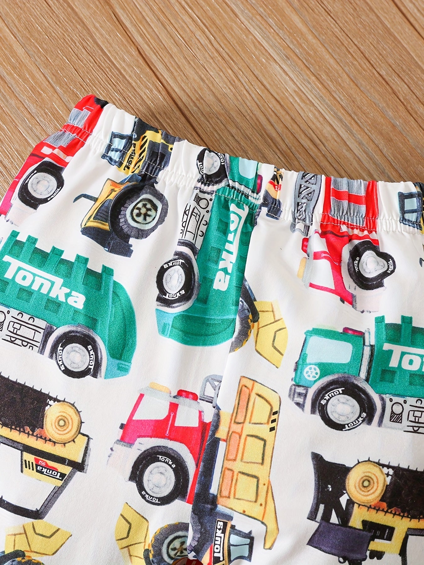 Kid's Car Print Pajama Set Long Sleeve Top & Pants