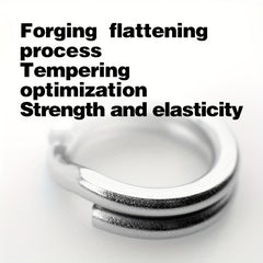 6pcs Big Game Terminal Tackle Ring Stainless Steel Open Split Ring