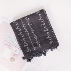 Polyester Print Tassel Scarf Casual Accessories