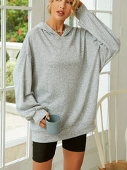 Soft & Comfy Hooded Lounge Top for Women - Long Sleeve