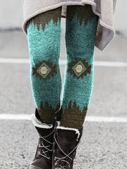 Geometric Pattern Skinny Leggings Stretchy Women's Clothing