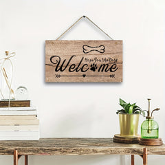 Wooden Door Sign Welcome Wall Hanging Decoration