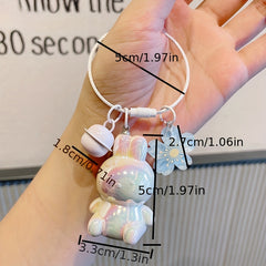 Rabbit Pendant Keychain for Car Keys Backpacks Wallets