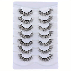 7 Pairs Faux Mink False Eyelashes Long Lasting Fluffy Volume Lashes