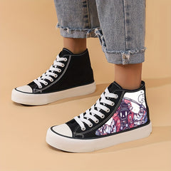 Girl's High Top Cartoon Skate Shoes Comfy Non Slip Sneakers